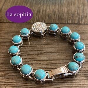 Lia Sophia Bay Breeze Turquoise Colored Stone Bracelet